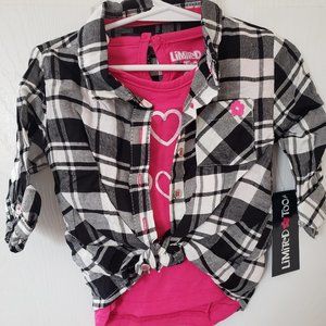 NWT 2 PIECE TOP ENSEMBLE  LIMITED TOO SIZE 2T